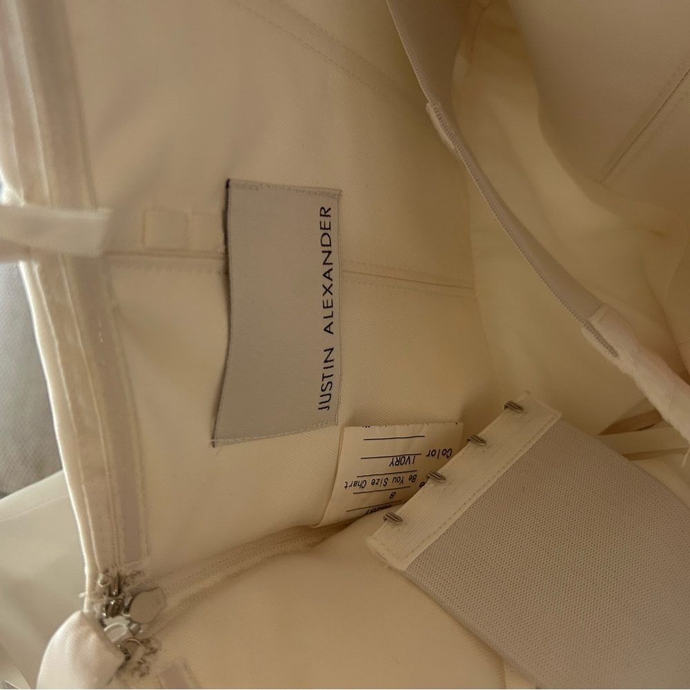 Elegant White Strapless Dress - Picture 7 of 12